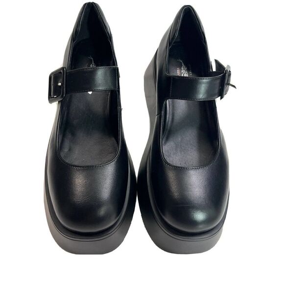 Free People x Jeffrey Campbell Black Mary Jane Platform Shoes Sz 8.5 Ichika New - Picture 14 of 15